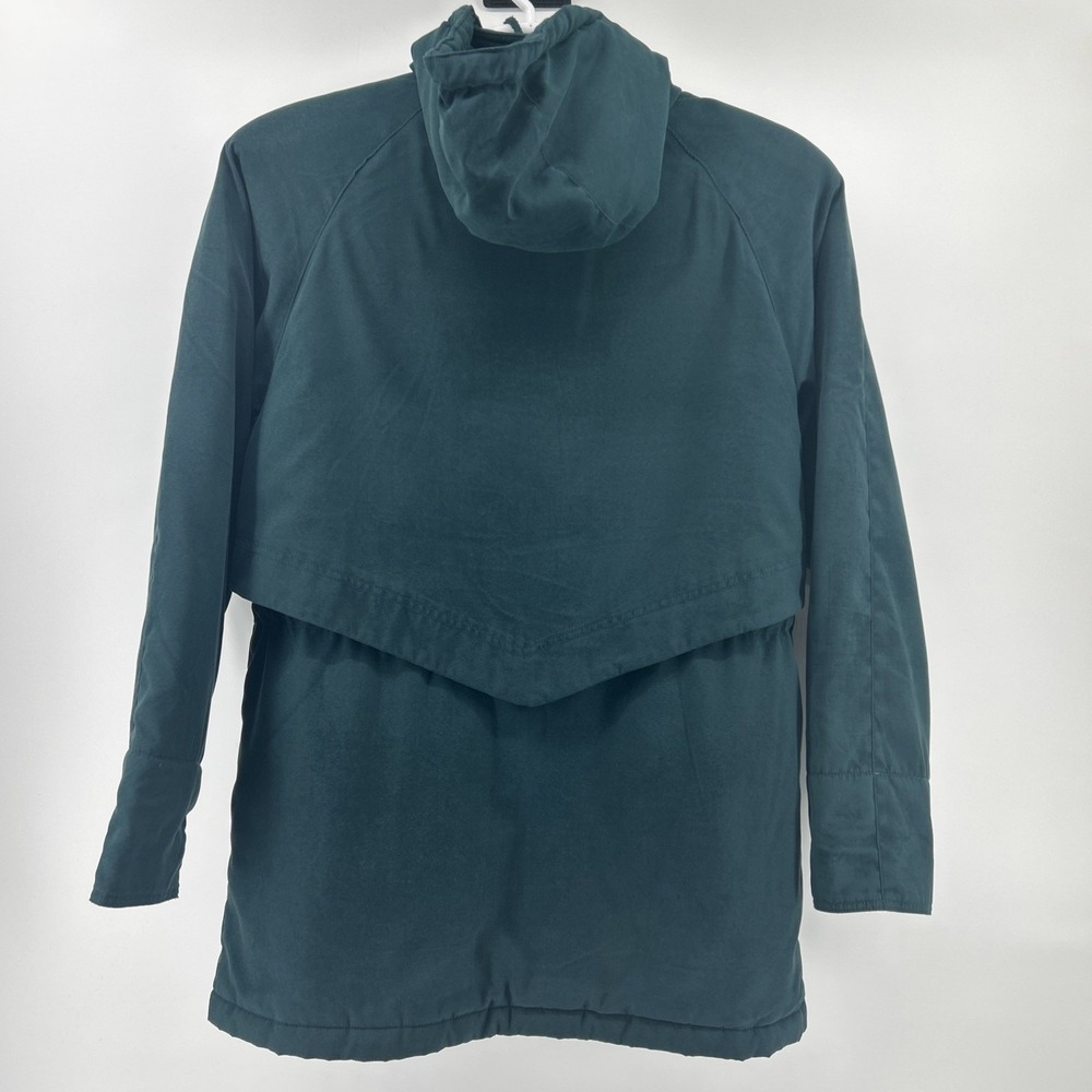 Jacqueline Ferrar Jacket Coat Women's Small Green Casual Lined Removable Hood - Picture 2 of 16